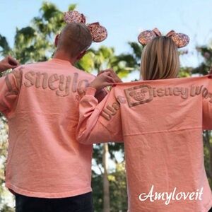 New Disney World Rose Gold Spirit Jersey Long Sleeve Tee Shirt #0